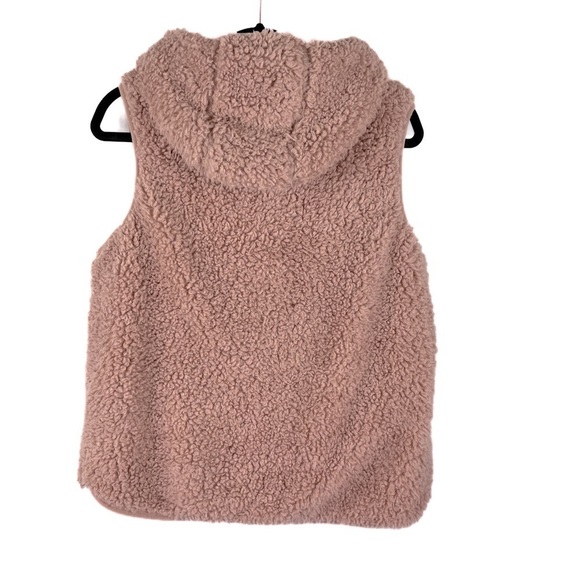 Weatherproof Vintage 1948 Fluffy Pink Sherpa Hooded Vest size M - Picture 3 of 11